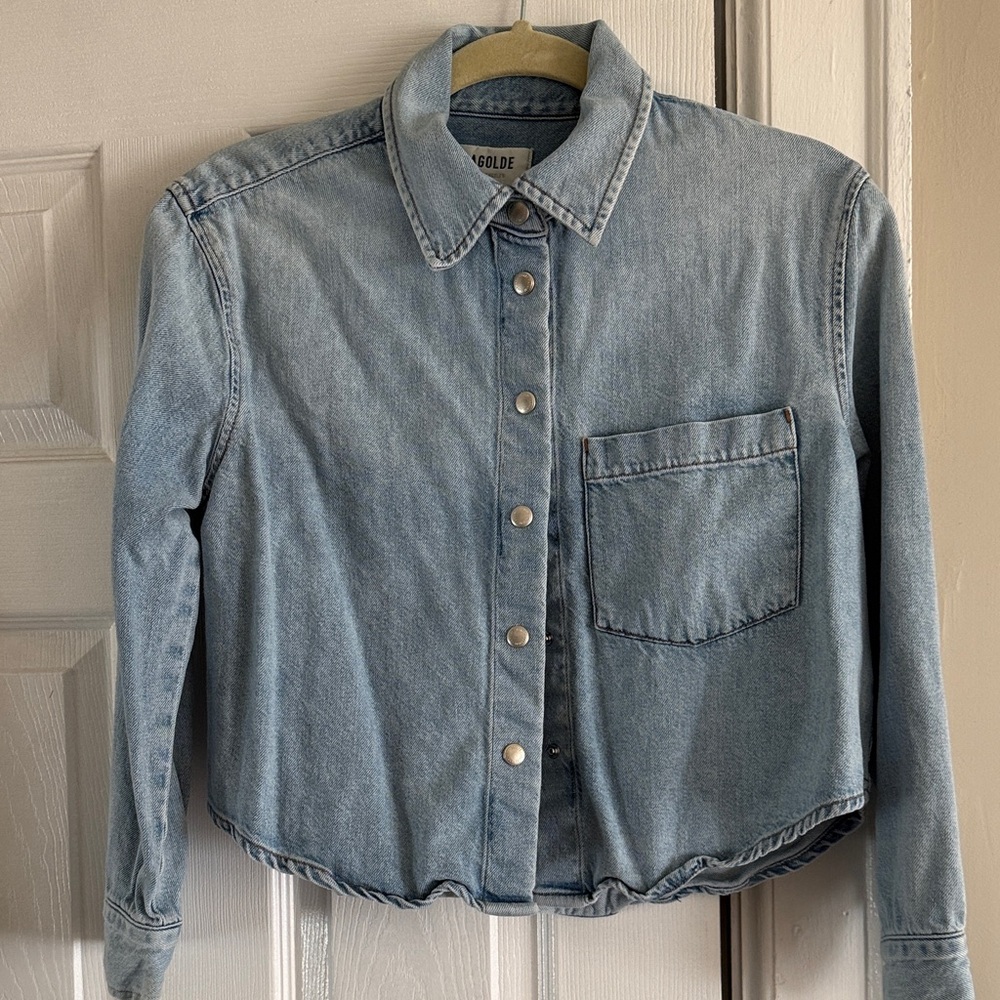 Agolde Light Blue Denim Shirt